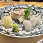 温石 - まな板の上で輝いているように見えるエボ鯛にすっかり魅せられてしまいました。烏賊の甘いこと♡ 繊細な仕事も神技です