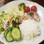 キッチン ブルー グローブ - 最後のワンプレート