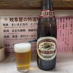 岐阜屋 - ビール大瓶 ¥680