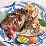 Kaorihime - 本日の鮮魚かぶと焼き出汁でお召し上がりください。