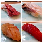 Sushi Baruto Iro - ブリ　真鯛　イサキ　本マグロ赤身