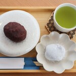 Wochimizu Koori To An To Mochi - 【2024.04】おはぎ(税抜180円)、大福餅(税抜180円)