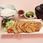 Charcoal-grilled Hokkaido pork loin set meal