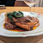 La Stalla - カタクリの葉を乗せて。一皿目とのギャップがスタッラ。