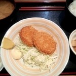 たけちゃんの台所 - 懐かしのハムカツ定食500円