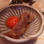 おにく 花柳 - 和牛すき焼き　中村農場八ヶ岳玉子