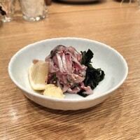 新宿割烹 中嶋 - いわし刺身ハーブ