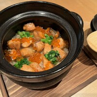 割烹ダイニング波里 - 桜鱒と青菜の炊き込みご飯