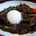 レストラン・ワン - 温玉のせレバニラ定食　レバニラアップ