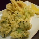 魚斉 - 春野菜天ぷら（蕾菜･プチヴェール･筍･海老芋）