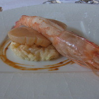 フランス料理グルメ - 2014.2)海老とホタテのリゾット