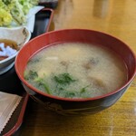 ペンション はなのや - キノコの味噌汁、お代わりしたいがギブ