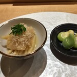 Sushi Akiha - 筍のお浸し、そら豆