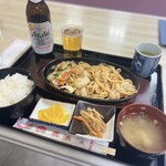 244250625 - 津山名物 鉄板ホルモンうどん定食（￥1.350-）