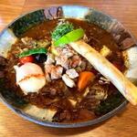 スープカレーなっぱ - 鶏ざむらい