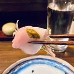 Jouzouka Orize - まなかつおのカルパッチョ 花わさびと梅干のソース