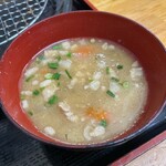 とんかつ 栄ちゃん - おかわり。食べかけ。