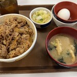 すき家 - 料理写真:並盛り3点セット
