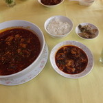 四川料理 桃源郷 - たっぷり食べたい派ランチ　１７００円　四川麻婆豆腐　激辛　【　２０１３年３月　】