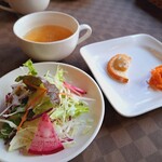 たかのは - 本日のランチ(1100円)　前菜・サラダ・スープ