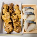 Ekibenya Matsuri - 国技館焼鳥・鯵の押し寿司