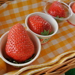 常吉いちご園 - カップ入りは一粒２００円。試食じゃ無いよ。