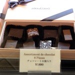 なかたに亭 - 店内：贈り物として：チョコ：８コ入り：1890円(’14.02月にて)