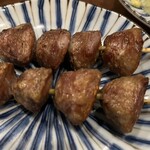 やきとり もつ焼 まるや - ハツ塩（コリコリ具合が凄い）