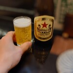 Wafuu teppan bisutoro roku yon - 瓶ビール(中瓶)は赤星 202404