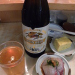 鮨処寿司大 - ビール＆焼きたてたまご＆お通し