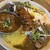 ハルダモンカレー - 料理写真:手前がキーマ&出汁カレー、ど真ん中はイイダコのトマトマサラ