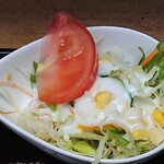 和食居酒屋 かぶき家 - かぶき家 ＠新川 ランチ 大バチまぐろづけ丼 に付くサラダ
