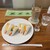 ホットケーキパーラー フルフル - 料理写真:フルーツサンドイッチ（4切れ）、アイスカフェオレ　　　　　　