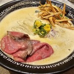 MENSHO SAN FRANCISCO - 柚子香るA5和牛のせ鶏白湯らぁ麺　　1250円