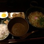 麺どころ 晃庵 - つけ麺カレーうどん定食840円温うどん