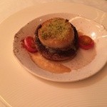 リストランテ・マッサ - ジャンボマッシュルームに詰めた帆立貝のオーブン焼き