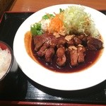 グリル＆カレー　カキヤス - 大とんてき定食（1,480円）