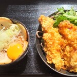 Niku Soba Taiga - 豚バラ丼・(期間限定)チキンタルタルそば