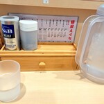 麺屋 えぐち - 卓上の様子