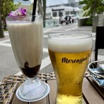 メレンゲ - バナナチョコクランチと、ドラフトビール