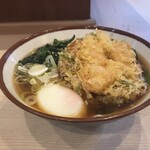 そばの神田 東一屋 - 最終日はえびだ！　
      朝そば＋えびかき揚げ！　
      アサソバビンボー！