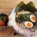 めんのかけはし - 特製醤油ラーメン¥1150 炙り明太マヨ丼¥400