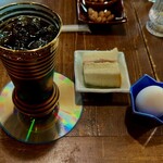 Furudo Kei - アイス珈琲とサービスのミニサンド、ゆで卵