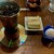 古時計 - 料理写真:アイス珈琲とサービスのミニサンド、ゆで卵