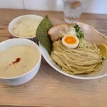 五弦屋 - 特製つけ麺(並), ライス