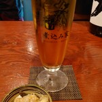 h Matsuya Saketen - まずはビールで喉を潤します。
