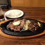 ステーキのくいしんぼ - ステーキ180g &ハンバーグ140g・ライス