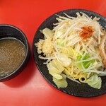 ラーメン魁力屋 - ニンニク冷やし塩つけ麺