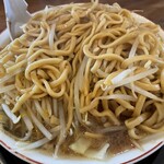 麺屋 小十郎 - 『ラーメン並盛ニンニクヤサイマシ』の天地返し