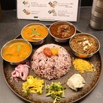 Curry Spice Gelateria KALPASI - ジェラートセット カレー4種（豆野菜+肉3種）